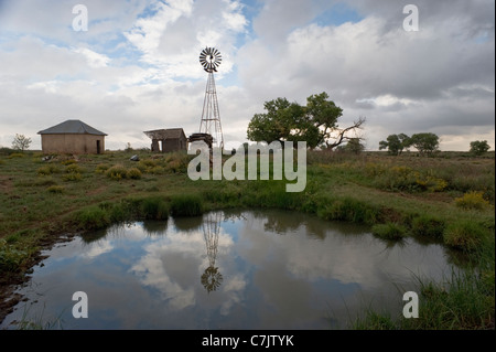 Wenige Schritte von dieser Seite, Pat Garrett & Posse Outlaw Charlie Bowdre getötet und Billy Kid - Stinking Springs, NM erfasst. Stockfoto