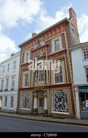 Das ägyptische Haus in Chapel Street Penzance, Cornwall UK. Stockfoto