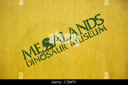 Die faszinierende Mesalands-Dinosaurier-Museum ist ein muss für Jung und alt gleichermaßen, in sehen die Route 66 Stadt Tucumcari, New Mexico. Stockfoto