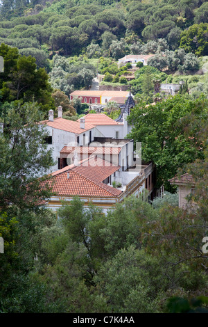 Portugal, Algarve, Caldas De Monchique, Blick auf das Dorf Stockfoto