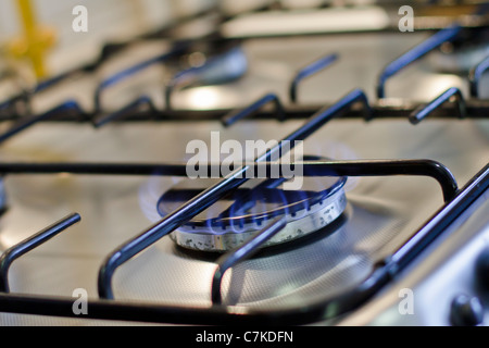 Küche-Gas-Flamme Stockfoto