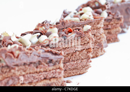 Schokolade Kuchen, frische herrlich feucht Brownie mit einem tief fudgy Schokoladenaroma Stockfoto