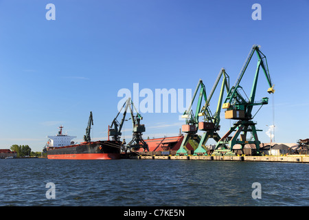 Kohlenstoff-Kai im Hafen von Danzig, Polen. Stockfoto