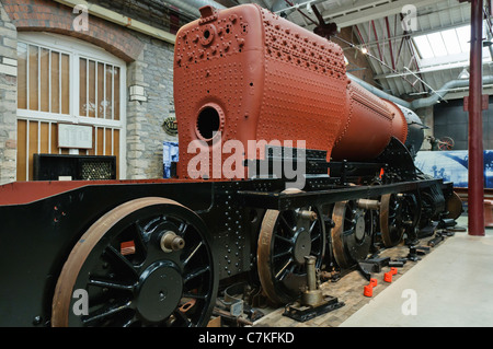 Abgespeckte Dampfzug zeigt nur Firebox und Kessel Stockfoto