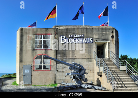 Die deutschen zweiten Weltkrieg zwei bunker Le Grand Blockhaus in Batz-Sur-Mer, Loire-Atlantique, Pays De La Loire, Frankreich Stockfoto