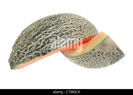Stücke der Rock Melone Stockfoto