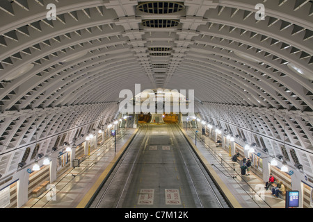 Pioneer Square unterirdischen Tunnel Busbahnhof in Seattle Washington Stockfoto