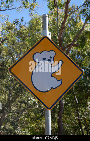 Koala Schild, Picnic Bay, Magnetic Island, Queensland, Australien Stockfoto