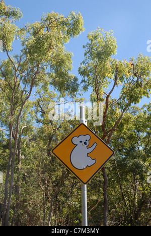 Koala Schild, Picnic Bay, Magnetic Island, Queensland, Australien Stockfoto