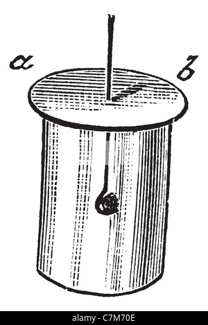 Verbrennung von Phosphor in einem Glas mit Sauerstoffgas, Vintage gravierten Abbildung. Trousset Enzyklopädie (1886-1891). Stockfoto