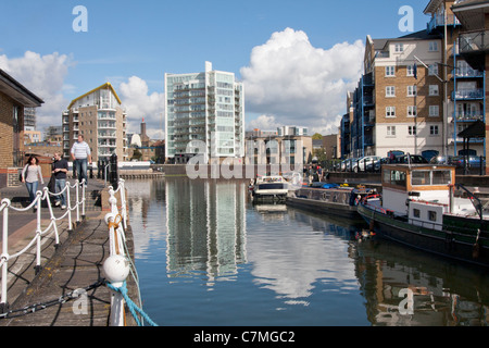 Limehouse Kais & Regents Canal, East London, England Stockfoto