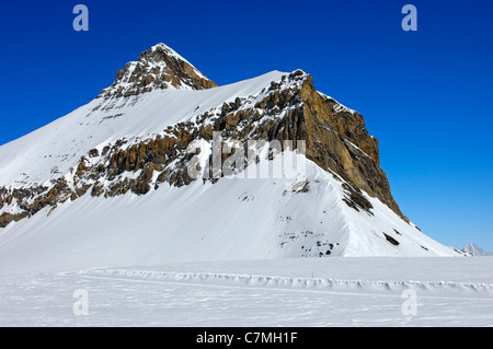 Auf den Glacier de Tsanfleuron am Fuße des Mt. Oldenhorn, Les Diablerets, Schweiz Stockfoto