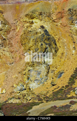 Großen Tagebau, Parys Berg Kupfer-Mine, Amlwch, Anglesey, Wales, UK Stockfoto