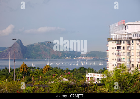 Baia de Guanabara (Guanabara-Bucht), Rio De Janeiro, Brasilien, Südamerika Stockfoto