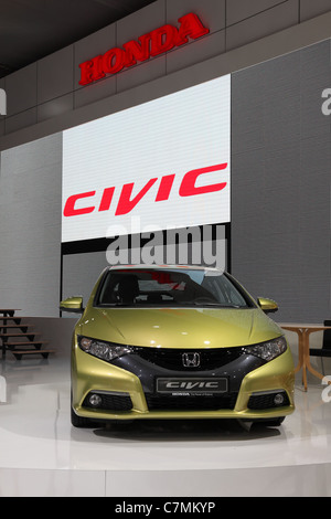 Der neue Honda Civic auf der 64. IAA (Internationale Automobil Ausstellung) am 24. September 2011 in Frankfurt am Main Stockfoto