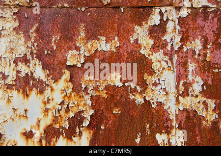 rissig und rostigem Metall Hintergrund und Struktur Stockfoto