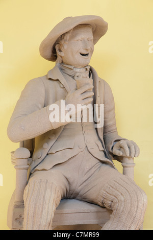 TAM O' Shanter Statue von James Thom in den Robert Burns Memorial Gardens in Alloway, South Ayrshire, Schottland, Großbritannien Stockfoto