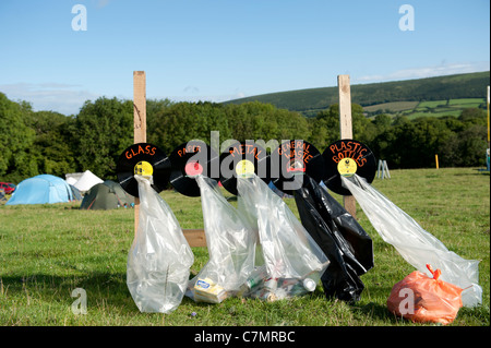 Festival-Recycling-Zeichen Stockfoto
