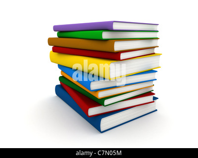 3D Render von einem Stapel von Büchern Stockfoto