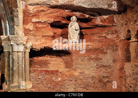 Spanien, Kloster Suso: Altar Statue des San Millan Stockfoto