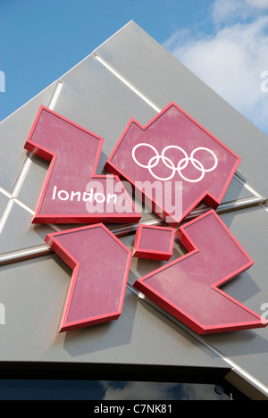 Olympische Spiele London 2012 Logo auf dem Trafalgar Square Stockfoto