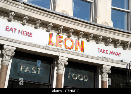 Restaurant Leon im Ludgate Circus, London, England Stockfoto