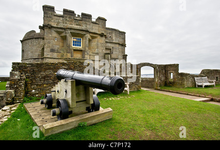 Der Eingang zum Pendennis Castle in Cornwall Stockfoto