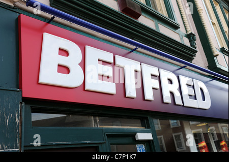 Betfred betting Ladenschild in Lowestoft Suffolk England Uk Stockfoto