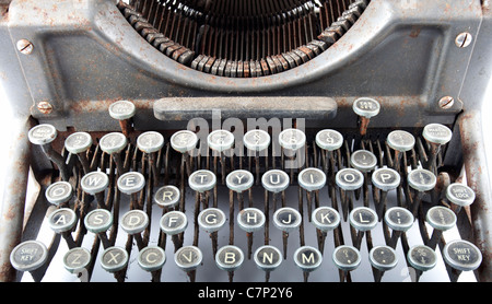 Nahaufnahme der alten Underwood Schreibmaschine Stockfoto