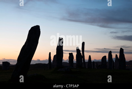 Callanish mit Steinen nach unten Stockfoto