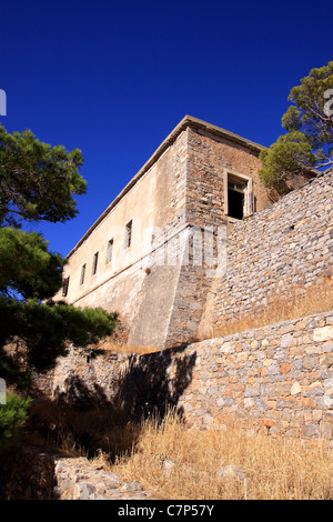 Gebäude und Details auf der Insel Spinalonga Stockfoto