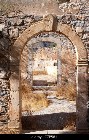 Details auf der Insel Spinalonga Stockfoto