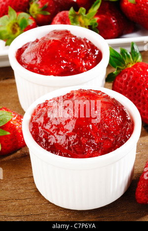 Süße Erdbeeren Marmelade Stockfoto