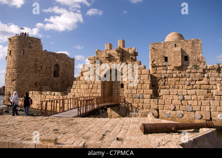 Meer Kreuzfahrerburg, Sidon (Saida), Süd-Libanon ...