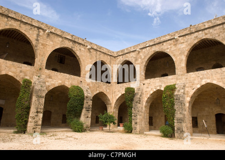 Khan al-Franj oder Travellers Inn, Sidon, Südlibanon. Stockfoto