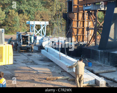 Bau der neuen Hochstraße Stockfoto