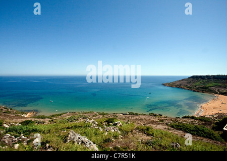 Blick vom Calypso Cave in Ramla Bay, Gozo UK Stockfoto