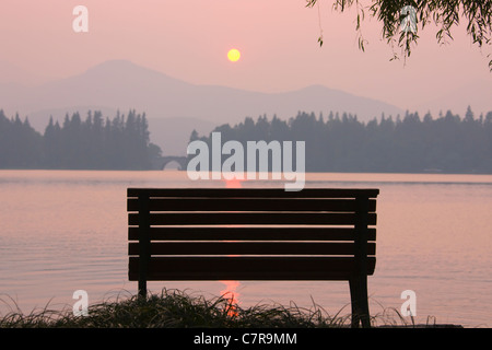 Bank von Westsee, Hangzhou, Zhejiang Provinz, China Stockfoto