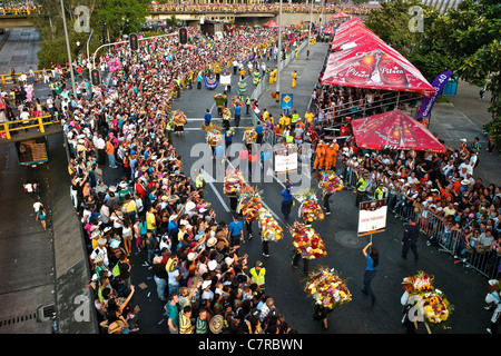 Medellin Blumenfest, auch bekannt als Silleteros Parade. Stockfoto