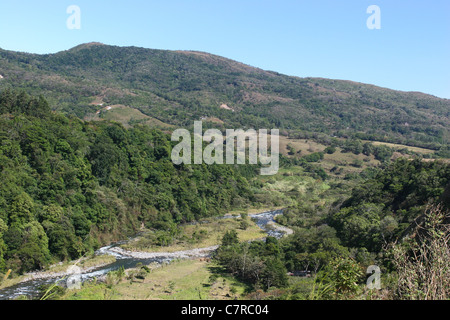 Blick auf die Caldera Flusstal in Boquete, Chiriquí. Stockfoto