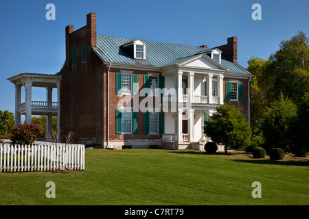 Historische Carnton Plantage - Haus der Familie McGavock während der Bürgerkrieg Schlacht von Franklin, Tennessee USA Stockfoto