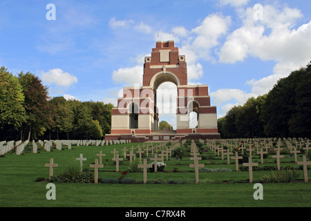 Thiepval-Denkmal für die Toten und vermissten Soldaten in der Schlacht an der Somme während WW1. Picardie, Frankreich. Stockfoto