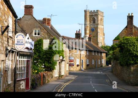 Straße in Abbotsbury, Dorset. Stockfoto