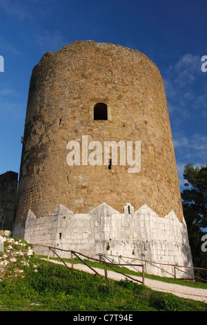 Italien, Kampanien, Caserta, Turm von Caserta Vecchia Stockfoto