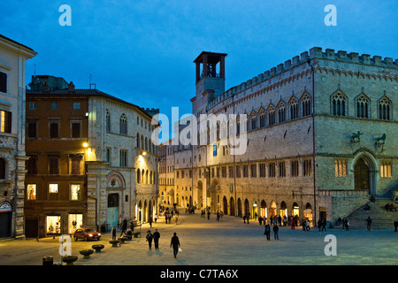 Italien, Umbrien, Perugia, IV Novembre Quadrat Stockfoto