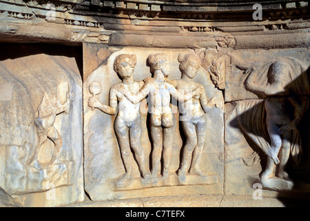 Afrika, Libyen, Sabratha, römische Ruinen, die Theater-detail Stockfoto