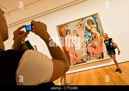 USA, New York, New York City, Manhattan, Museum für moderne Kunst, MOMA, Pablo Picasso-Gemälde "Les Demoiselles d ' Avignon" Stockfoto