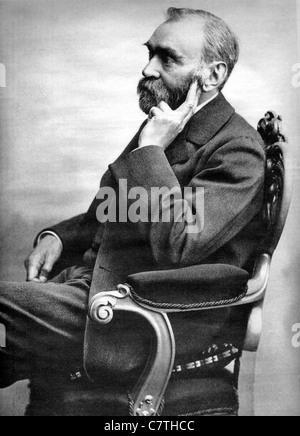 ALFRED NOBEL (1833-1896), schwedischer Chemiker und Erfinder des Dynamits Stockfoto