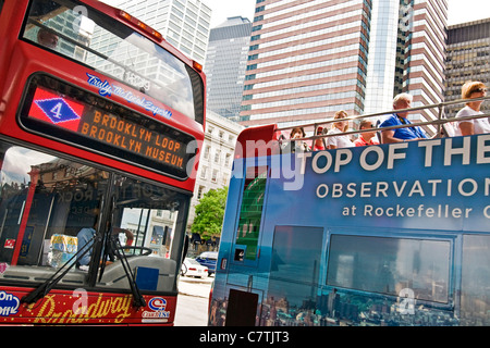 New York City Sightseeingbus Stockfoto