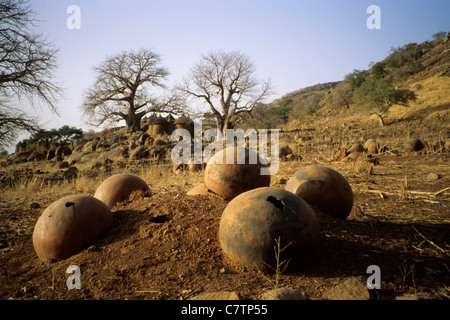 Afrika, Sudan, Nubia, Kau-Dorf Stockfoto